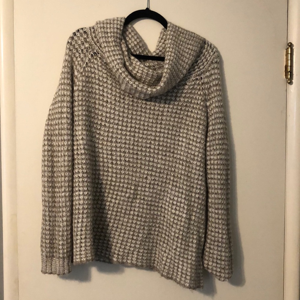 BB Dakota Cowl Neck Wool Blend Sweater Cream